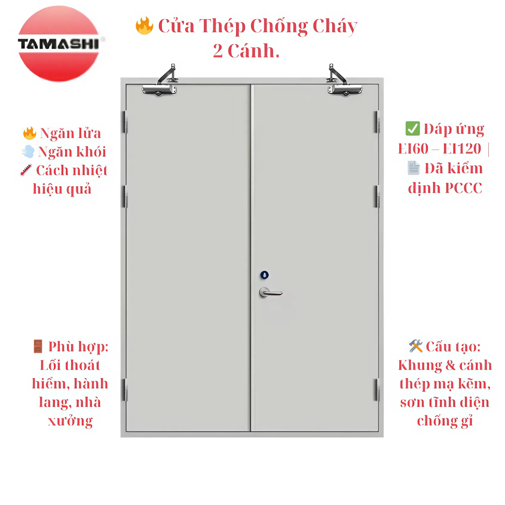 Cửa thép chống cháy 2 cánh